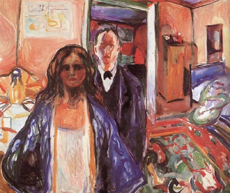 Edvard Munch Artist and his Model oil painting image